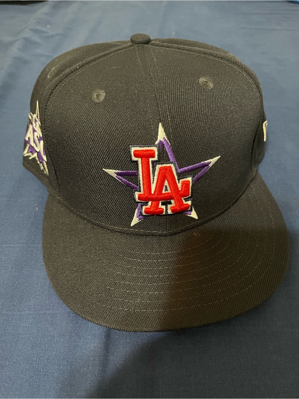All Star Game New Era Black Baseball Cap with Red LA Star Logo